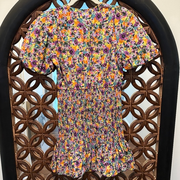 Zara Floral Smocked Tiered Dress - Picture 5 of 6